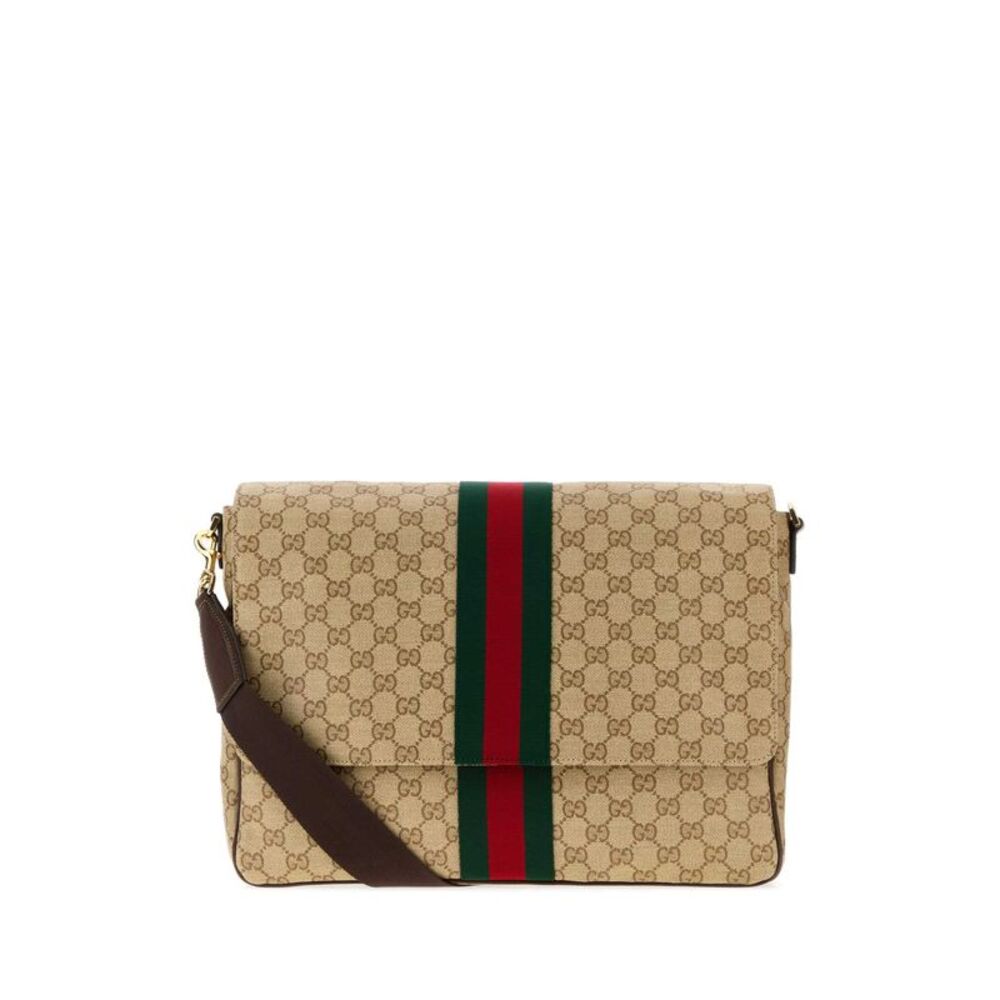 Gucci Men Gg Canvas Crossbody Bag